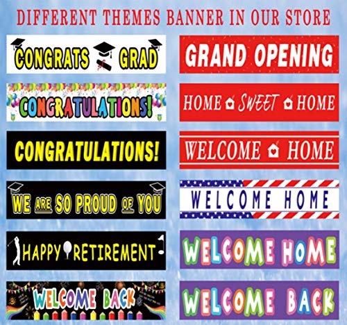 Large We are So Proud of You Banner, 2023 Graduation Party Supplies Decorations, 2023 Congratulations Banner, Congrats Banner, Graduation Decoration Blue and Black, Outdoor Indoor (9.8 x 1.6 feet)