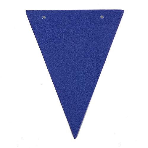 ZOOYOO 20 Feet Blue Pennant Banner, Paper Triangle Flags Bunting for Party Decoration,30pcs Flags,Pack of 2(One 20 Feet or Two 10 Feet)