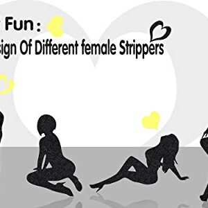 KAPOKKU Handmade Glitter Funny Banner Female Dancers Strippers Banner for The Bachelor Bachelorette Party Naughty Dirty Hen Party Engagement Bridal Shower Valentines Day Wle Dancers Strippers Banner