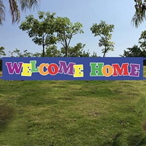 Extra Large Welcome Home Banner,Welcome Home Bunting Banner,Homecoming Deployment Return Party Sign - 9.8 x 1.6 Feet