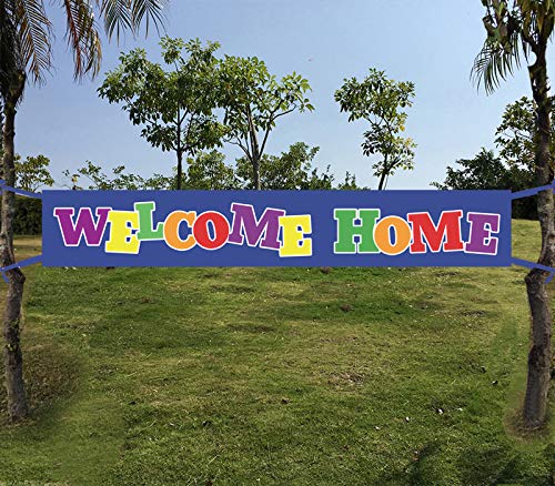 Extra Large Welcome Home Banner,Welcome Home Bunting Banner,Homecoming Deployment Return Party Sign - 9.8 x 1.6 Feet