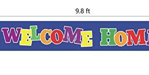 Extra Large Welcome Home Banner,Welcome Home Bunting Banner,Homecoming Deployment Return Party Sign - 9.8 x 1.6 Feet