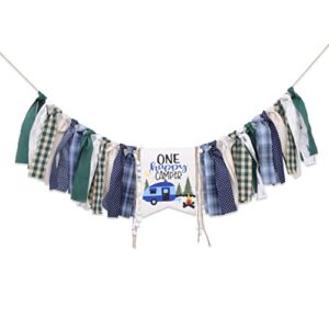 one happy camper banner for partyprops – camping high chair banner, wild one banner, woodland banner, lumberjack banner