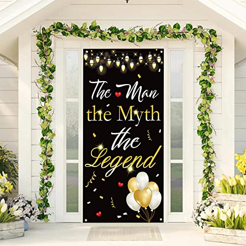 Labakita The Man The Myth The Legend Door Banner, Men's Birthday Decorations for Door, Happy Birthday Dad Banner, Happy Birthday Banner for Men