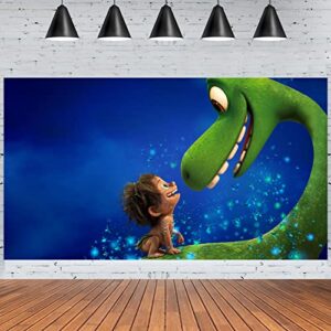 the good dinosaur party supplies, the good dinosaur happy birthday backdrop, the good dinosaur banner party decorations for indoor outdoor wedding photo wall hanging