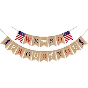 veterans day party decorations we are so proud of you american flag with patriotic soldiers memorial day deployment returning soldiers returning party decorations
