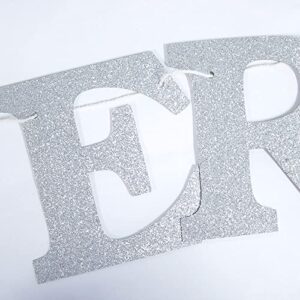 PALASASA Silver Glitter Older Wiser Hotter Banner - Funny 30th 40th 50h 60th 70th 80th Birthday Party Decorations