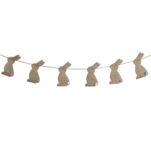 binaryabc easter bunny rabbit burlap banner bunting garland, easter decorations
