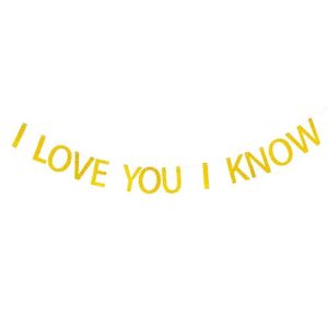 i love you i know banner, star wars theme wedding banner, han and leia wedding banner perfect for wedding party/bridal shower and anniversary party decor