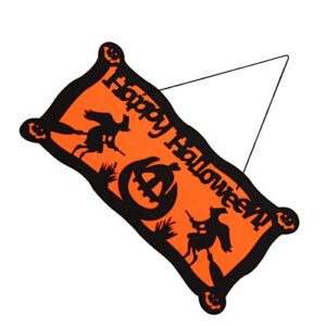 Halloween Sign Clear Printing Decorative Rectangular Happy Halloween Banner for Bedroom Coffee Bar Garden Halloween Banner Halloween Decoration(pumpkin), Halloween Sign Clear Printing Decorative