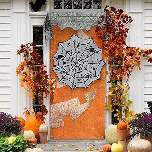 Halloween Decorations for Home Lace Spider Web Tablecloths Skull Scarves Curtains Horror House Halloween Party Decor Supplie