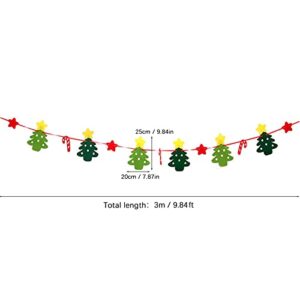 TODOZO Christmas Wall Decor Banner Hanging Bunting Garland Banner Decoration Supplies Wall Banner Hanger (A, One Size)