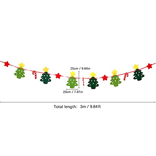 TODOZO Christmas Wall Decor Banner Hanging Bunting Garland Banner Decoration Supplies Wall Banner Hanger (A, One Size)