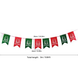 TODOZO Christmas Wall Decor Banner Hanging Bunting Garland Banner Decoration Supplies Wall Banner Hanger (A, One Size)
