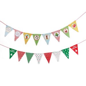 TODOZO Christmas Wall Decor Banner Hanging Bunting Garland Banner Decoration Supplies Wall Banner Hanger (A, One Size)