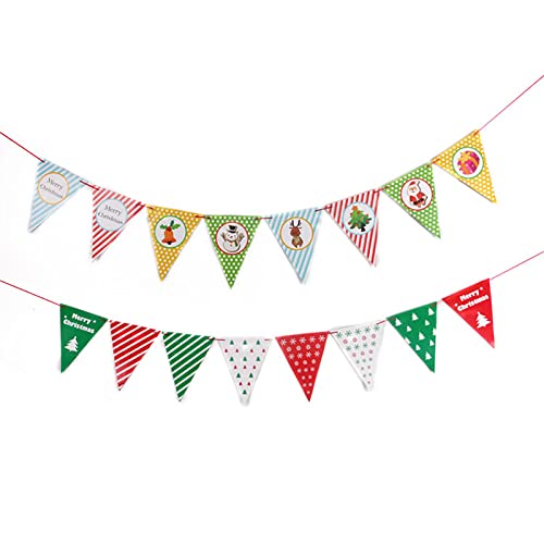 TODOZO Christmas Wall Decor Banner Hanging Bunting Garland Banner Decoration Supplies Wall Banner Hanger (A, One Size)