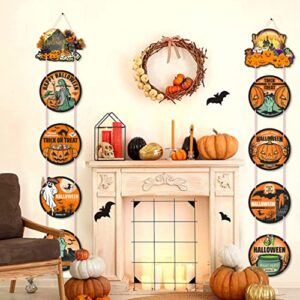 1Set Type Wall Flag House Supplies Couplets Decor Banners Porch Backdrop Decorative A DIY Pendants Hanging Yard Indoor for Bunting Plaques Stickers Style Treat Signs Festive