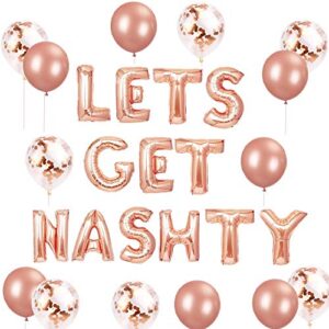 JeVenis Rose Gold Lets Get Nashty Balloons Nashville Bachelorette Party Decor Nash Bash Bachelorette Party Decorations Lets Get Nashty Sign Nashville Party Supply