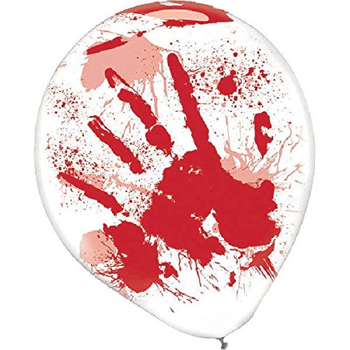 Hand Blood Splatter Balloons Decoration -12", 6 Pcs