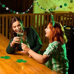 Tatuo 3 Pieces St. Patrick's Day Pompom Garlands Felt Pompom Ball Garlands Irish Wall Hanging Garlands Colorful Pom Pom Banners for St. Patrick's Day Irish Party Indoor Outdoor Home Supplies