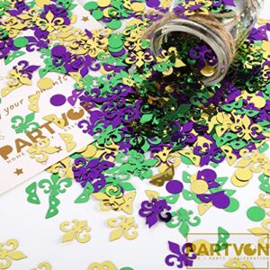 Mardi Gras Party Decoration Confetti | Masquerade Fleur De Lis Party Supplies Centerpiece | Mardi Gras Birthday New Orleans Carnival Theme Party Sequins Table Decor Party Sprinkles Decorations