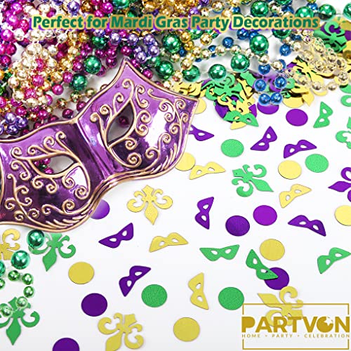 Mardi Gras Party Decoration Confetti | Masquerade Fleur De Lis Party Supplies Centerpiece | Mardi Gras Birthday New Orleans Carnival Theme Party Sequins Table Decor Party Sprinkles Decorations