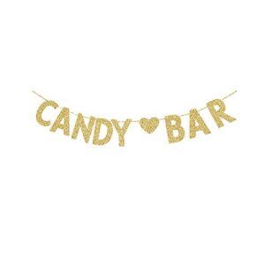 grace.z candy bar banner, gold gliter paper sign decors for birthday/wedding/engagement party