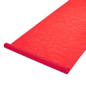 Red Carpet Runner for Party, 50 Ft Runway Aisle for Weddings, Banquets, Prom Nights, Movie Themed Decorations (40 gsm, 3" Wide)