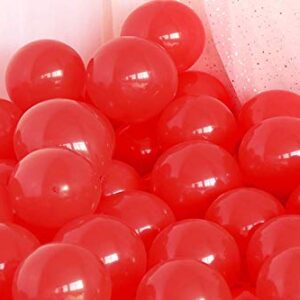 PeStary 50pcs 12inch Red Balloons Latex Balloon for Party (Red)