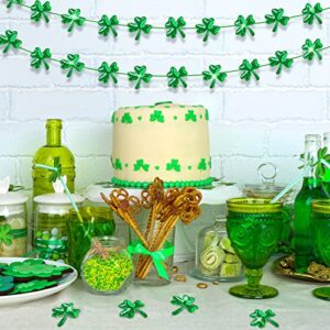 50Pcs St. Patrick's Day Shamrocks Table Confetti Sprinkles St Patricks Day Decorations Glitter Lucky Irish Green Scatter Shamrocks Assorted Cutouts Party Confetti for DIY Holiday Party Supplies