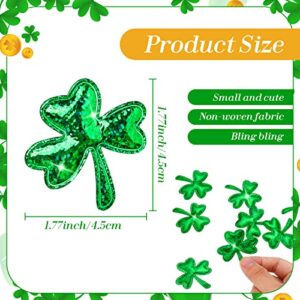 50Pcs St. Patrick's Day Shamrocks Table Confetti Sprinkles St Patricks Day Decorations Glitter Lucky Irish Green Scatter Shamrocks Assorted Cutouts Party Confetti for DIY Holiday Party Supplies