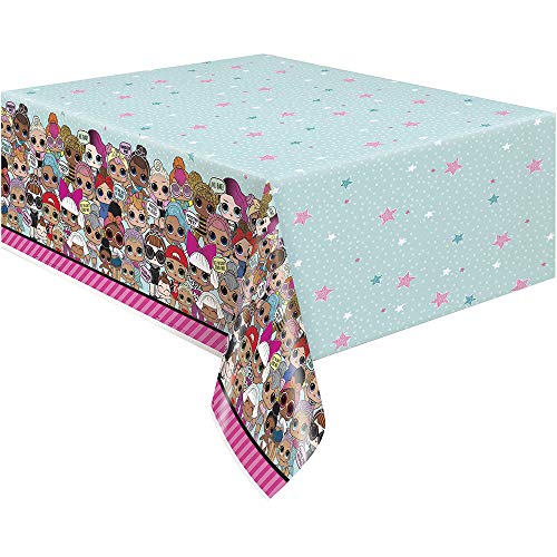 Unique LOL Surprise Rectangular Plastic Table Cover ,7 x 4.5 ft