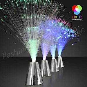 Light Up Fiber Optic Party Centerpieces with Color Changing LED Lights (Set of 12)