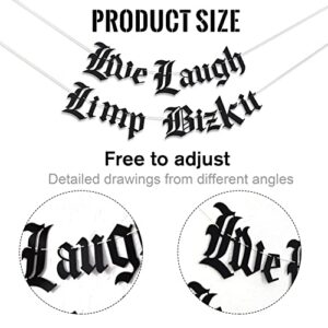 Live Laugh Limp Bizkit Old English Goth Banner, Gothic Blackletter Party Garland, Emo Banner, Emo Decor, Goth Decor, Funny Garland, Birthday (Live Laugh Limp Bizkit)