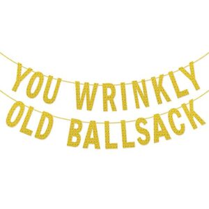 you wrinkly old ball sack funny party banner for 50th 60th 70th 80th birthday party retirement party decorations