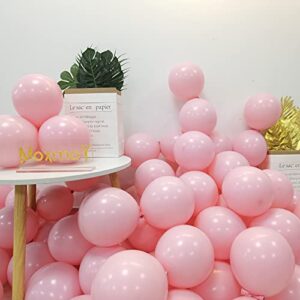 MOXMAY 100pcs 10" Party Decoration Pastel color Balloons Macaron Candy Colored Latex Balloons for Birthday Wedding Engagement Anniversary Christmas Festival-Macaron Pink