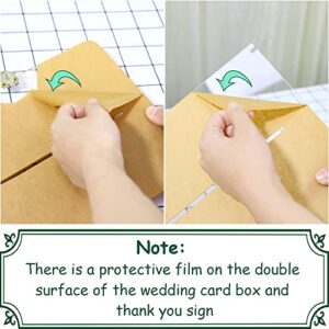 OurWarm Acrylic Wedding Card Box with Lock, Gift Card Box for Wedding Reception, Wedding Money Card Box for Party Graduation Birthday Baby Shower Decorations