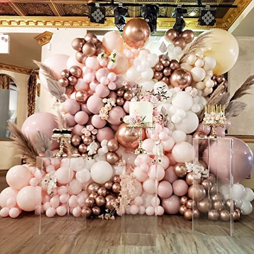 Woaipati Pastel Pink Purple Balloon Arch Kit Double Stuffed Lavender Balloon Garland Baby Shower Decorations for Girl Birthday Party Bridal Shower Bachelorette Engagement Wedding Party Decorations