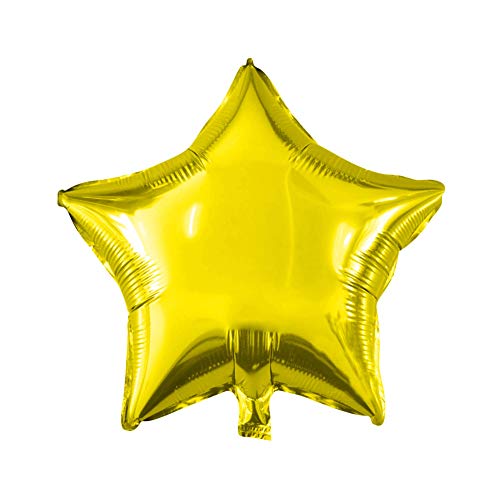 18" Star Balloons Foil Balloons Mylar Balloons Party Decorations Balloons, Gold, 10 Pieces