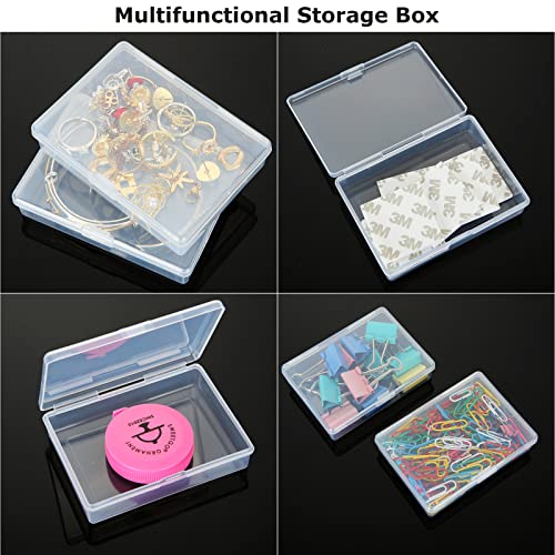 30PCS Playing Card Case Clear Plastic Gaming Game Card Holder Organizer, Snaps Closed Clear Card Box Small Hard Plastic Card Storage Box, Empty Trading Card Storage Box 3.8x2.7x0.94 Inch