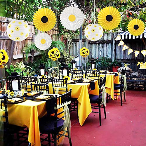 CHRORINE Sunflower Party Decorations, Sunflower Birthday Party Baby Shower Bridal Shower Wedding Decorations, Baby Shower Birthday Party Supplies