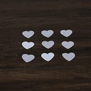 Battife 7.1 Oz White Heart Shaped Confetti, 30000PCS Tissue Paper, Table Confetti for Wedding Celebrations Party, 200 Gram