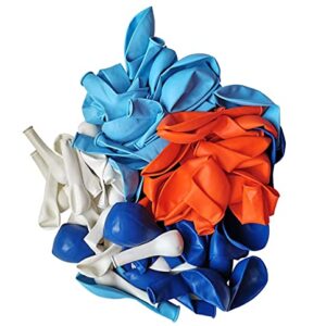 80pcs Blippi Balloon Arch Garland Kit Birthday Party Supplies Decorations Blue Orange White Balloon Theme Backdrop for Kids Party