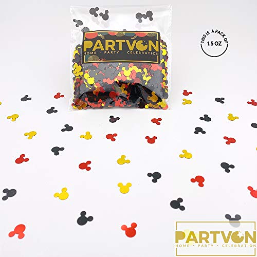 Mickey Mouse Theme Confetti | Baby Shower Party Boy Girl Kids First 1st Birthday Supplies Decorations 2000PCS