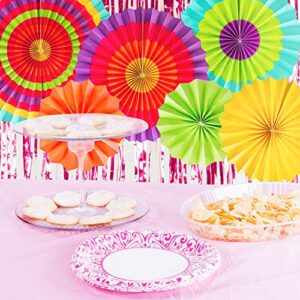 Super Z Outlet 12 Paper Fan Mexican Fiesta/Cinco De Mayo /Carnival/ Taco Tuesday Kids Party Hanging Decoration Supplies