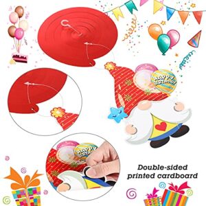 30 Pieces Happy Birthday Swirls Decorations Gnomes Birthday Hanging Swirl Gnomes Hanging Swirls Ceiling Birthday Hanging Swirls Streamers for Birthday Party Decorations Supplies Ornaments, 10 Patterns