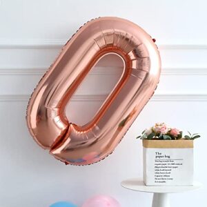 BALONAR 40 inch Jumbo 30 Rose Gold Foil Balloons for 30th Birthday Party Supplies,Anniversary Events Decorations and Graduation Decorations