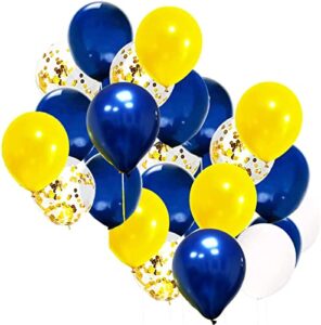 graduation party decorations 2023 blue and yellow balloons/navy blue yellow gold party decorations/navy blue yellow birthday decorations 20pcs for navy blue yellow graduation party supplies 2023