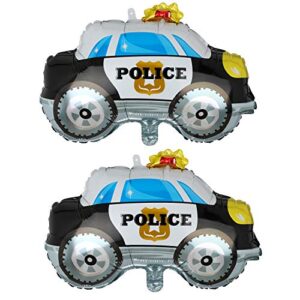 2 pcs police car shape super big foil balloon birthday party decorations supplies