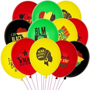 Black History Month Latex Balloons Party Supplies African American Celebrating Party Decorations Balloons BHM Party Favors BHM Festival Latex Balloons Party Decorations